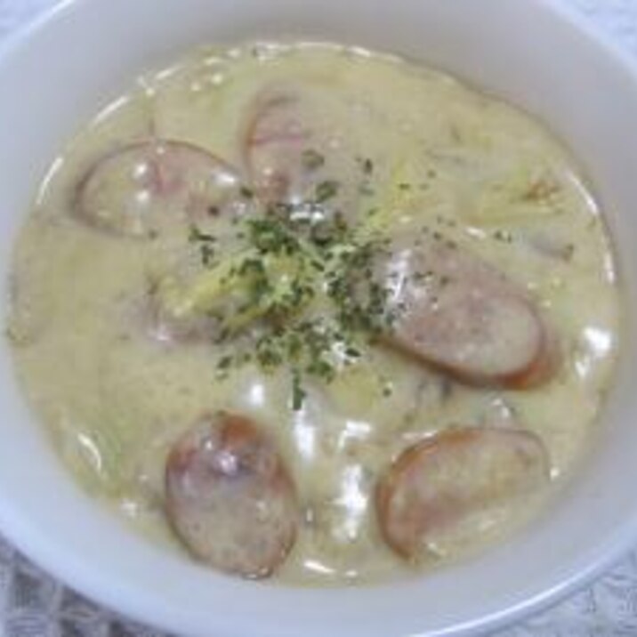 ♪白菜&ウインナーのチーズスープ♪